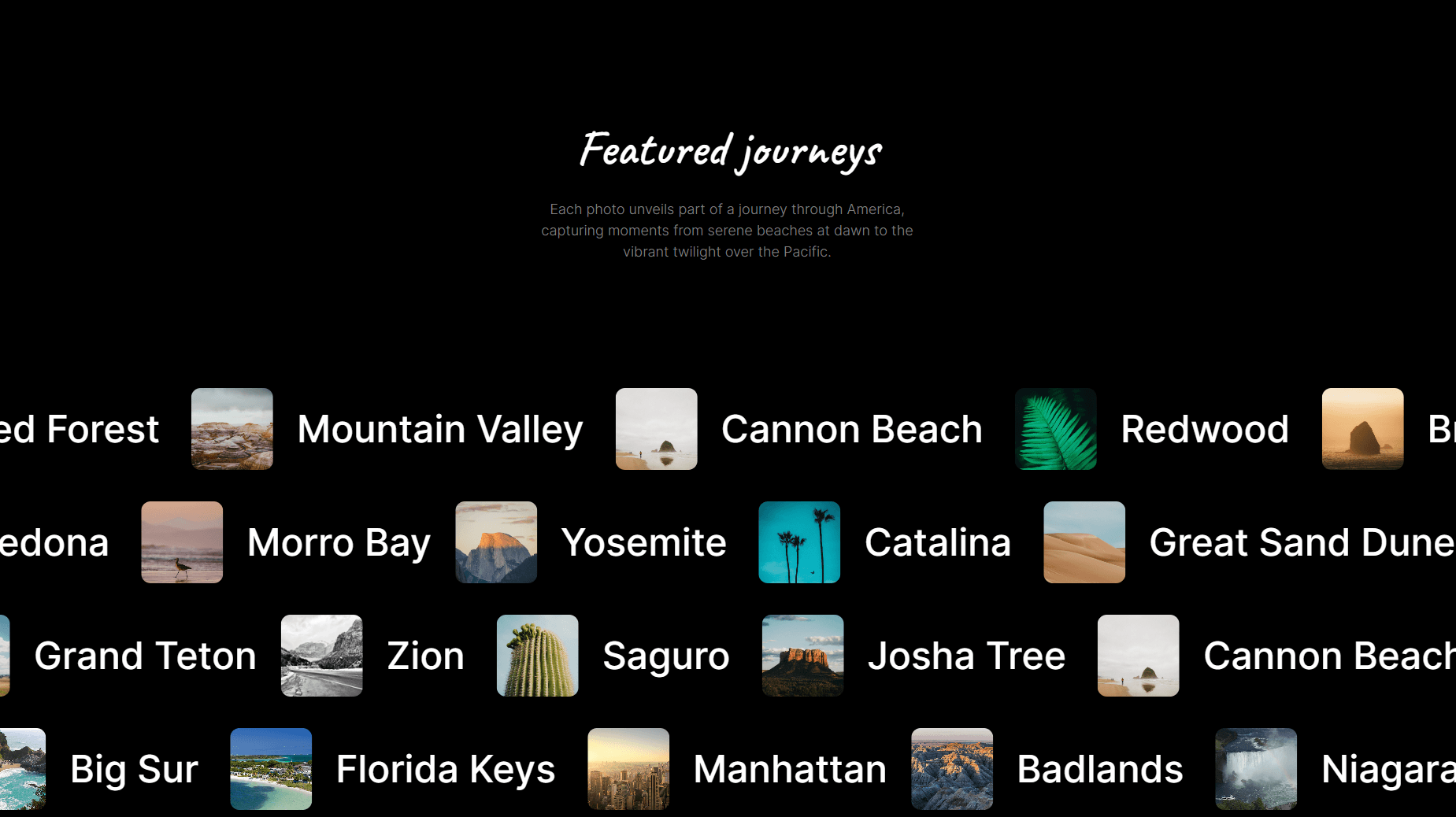 Marquee animation built with Framer Motion